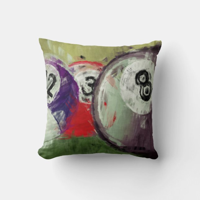 Abstract Art Billiards Cushion (Front)