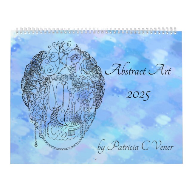 Abstract Art Black and White Drenched in Colour Calendar (Cover)