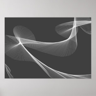 Abstract Art - Black and White Poster