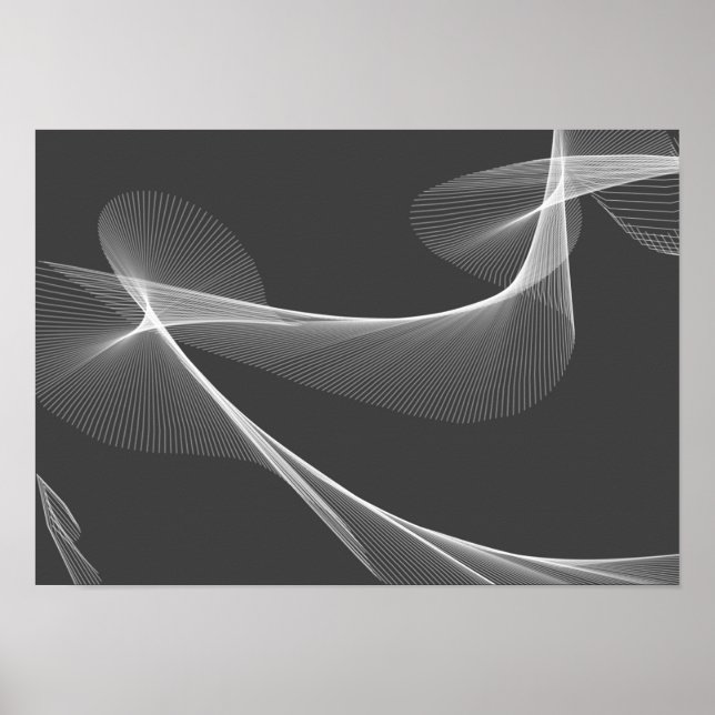 Abstract Art - Black and White Poster (Front)