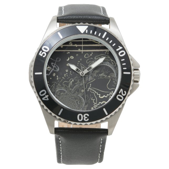Abstract Art Black  Watch (Front)