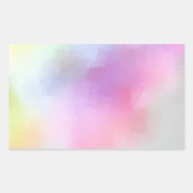 Abstract Art Blank Colourful Template Modern Rectangular Sticker (Front)