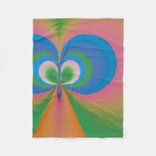 Abstract Art Blue Butterfly Fleece Blanket