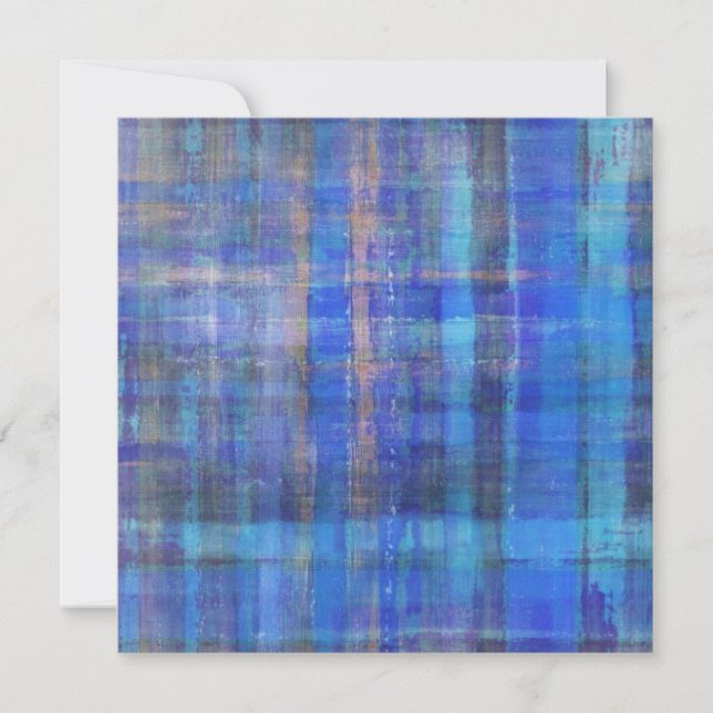 Abstract Art Blue Invitation Card (Front)
