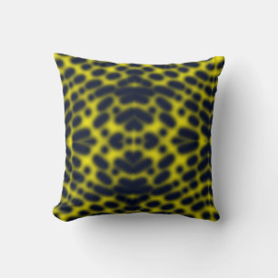 Abstract Art Blue Kaleidoscope Pillow Cushion