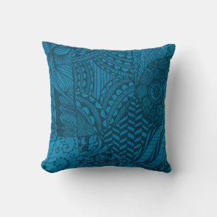 Abstract Art Blue Pattern Cushion