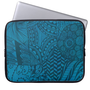Abstract Art Blue Pattern Laptop Sleeve