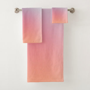 Abstract Art Blue Red Yellow Green Colours Templat Bath Towel Set