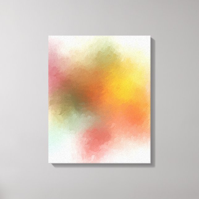 Abstract Art Blue Red Yellow Purple Green Modern Canvas Print (Front)
