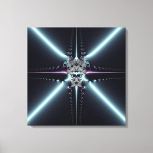 Abstract Art Blue Star Canvas Print