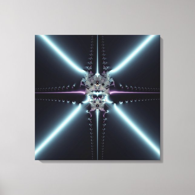 Abstract Art Blue Star Canvas Print (Front)