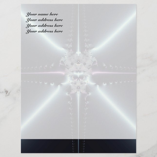 Abstract Art Blue Star Customised Letterhead (Front)