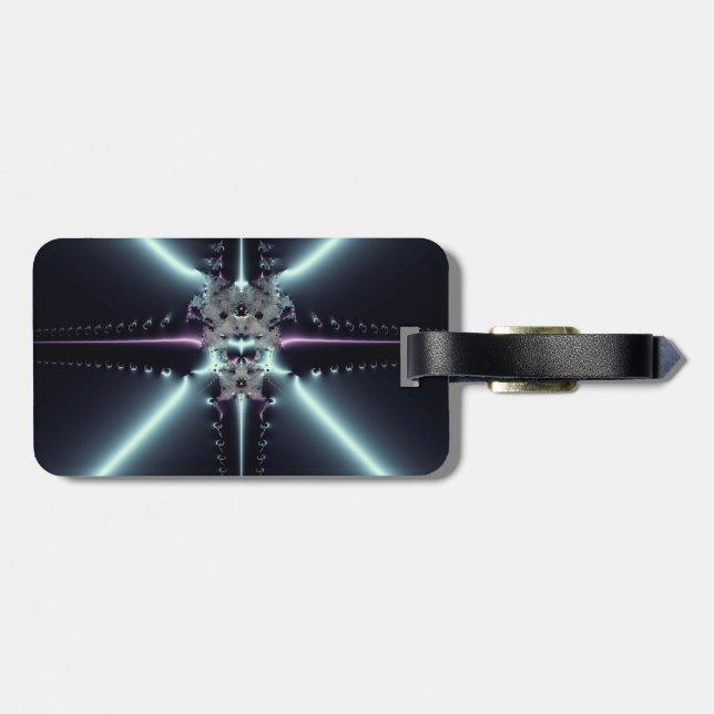 Abstract Art Blue Star Luggage Tag (Back Horizontal)
