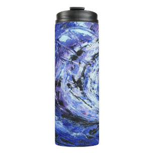 Abstract Art Blue Thermal Tumbler