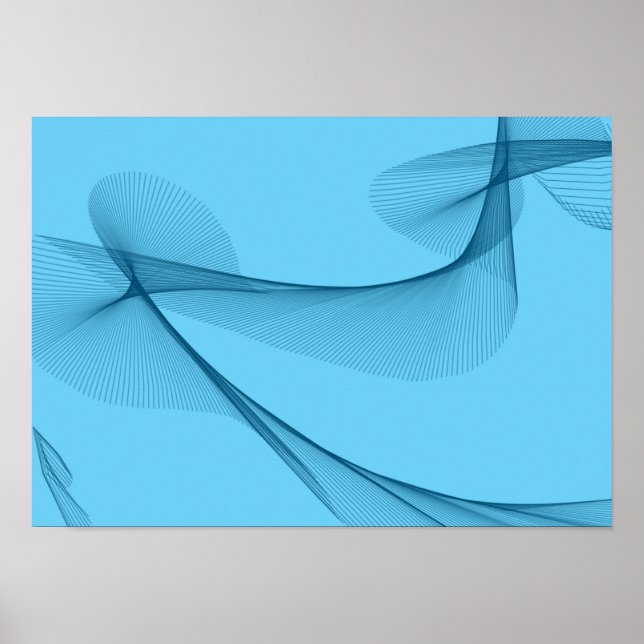 Abstract Art - Blue Tones Poster (Front)