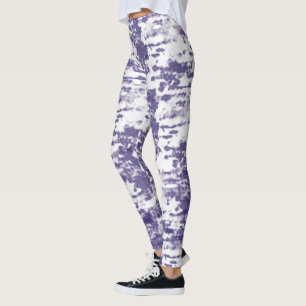 Abstract Art Blue White Minimalism Leggings
