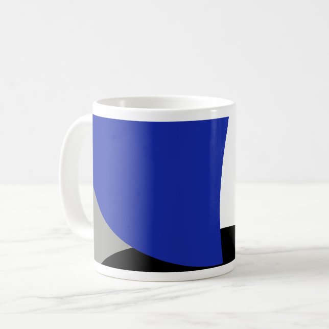 Abstract Art Blue Yellow Coffee Mug (Front Left)