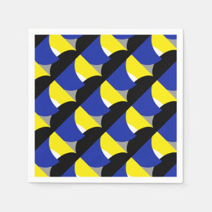 Abstract Art Blue Yellow Napkin