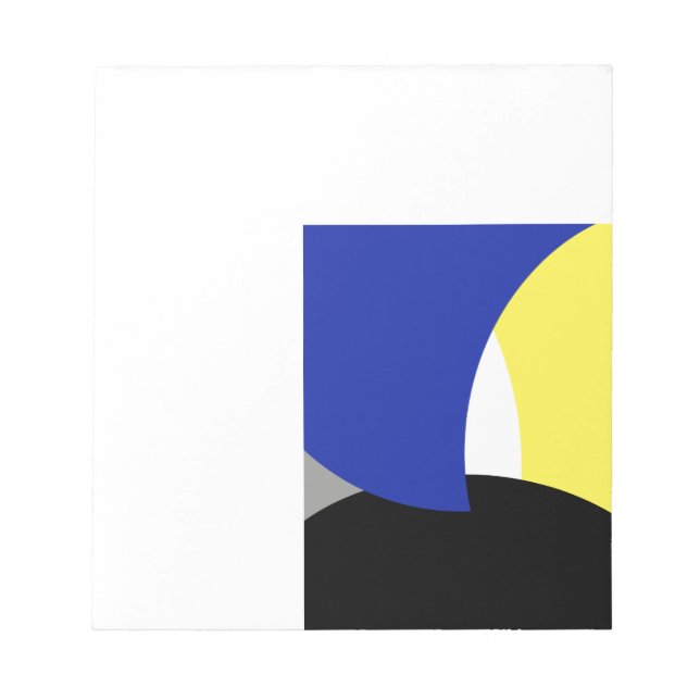 Abstract Art Blue Yellow Notepad (Front)
