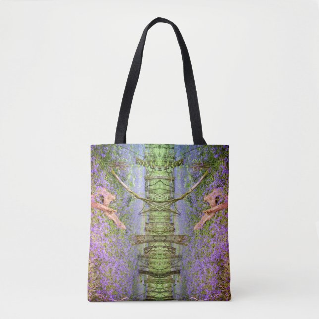 Abstract Art Bluebells Shopping Tote Bag (Front)