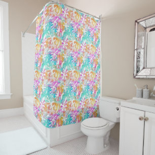 Abstract Art Boho Matisse Botanical Shapes  Shower Curtain