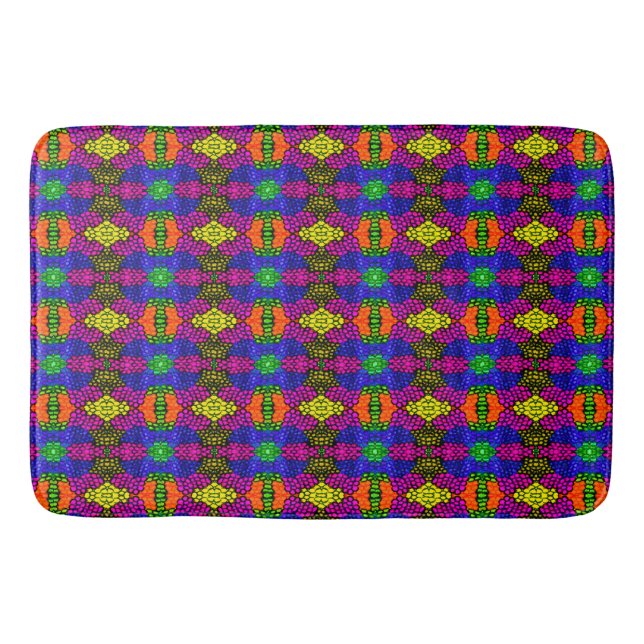 Abstract Art Bright Pattern Bath Mat (Front)
