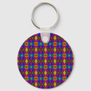 Abstract Art Bright Pattern Key Ring