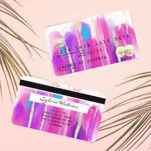 Abstract Art Brush Boho Credit Card
