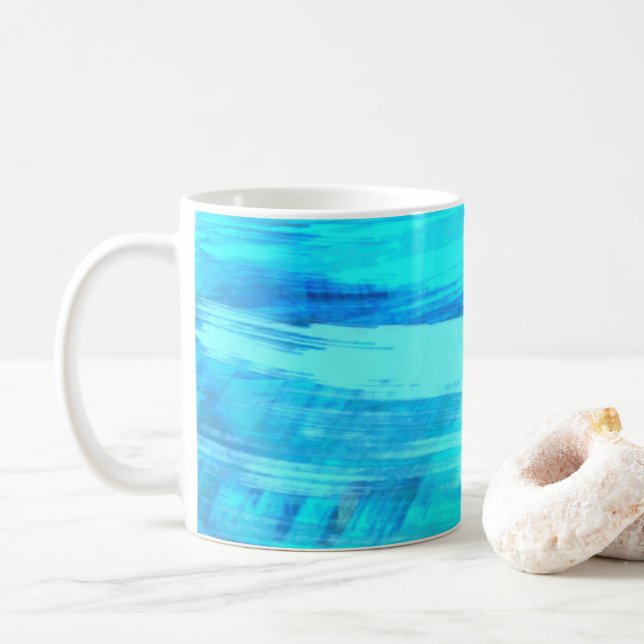  Abstract Art Brushstrokes Coffee Mug (With Donut)