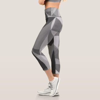 Abstract art by Joseph Schillinger Capri Leggings
