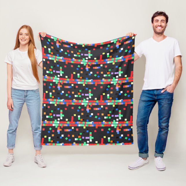 Abstract "Art by Kids" Fleece Blanket (In Situ)