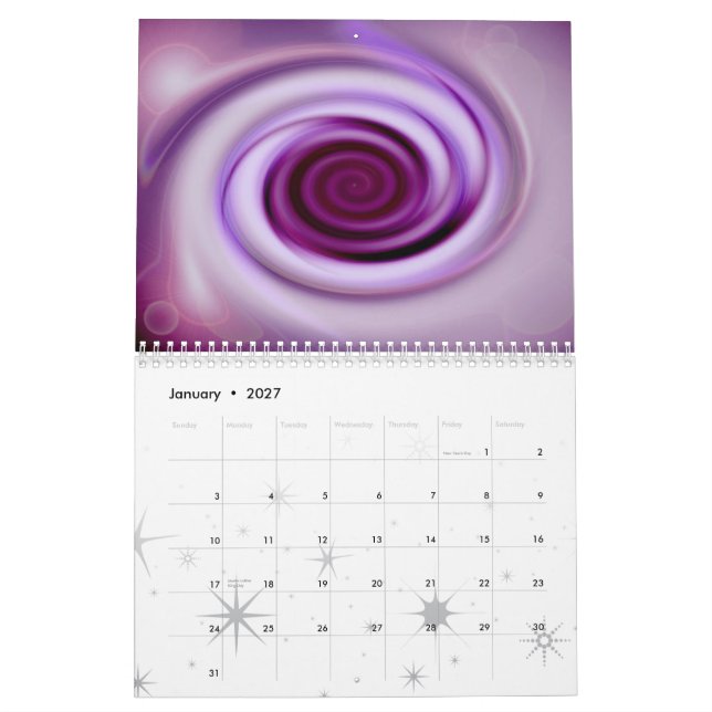 Abstract Art Calendar (Jan 2027)