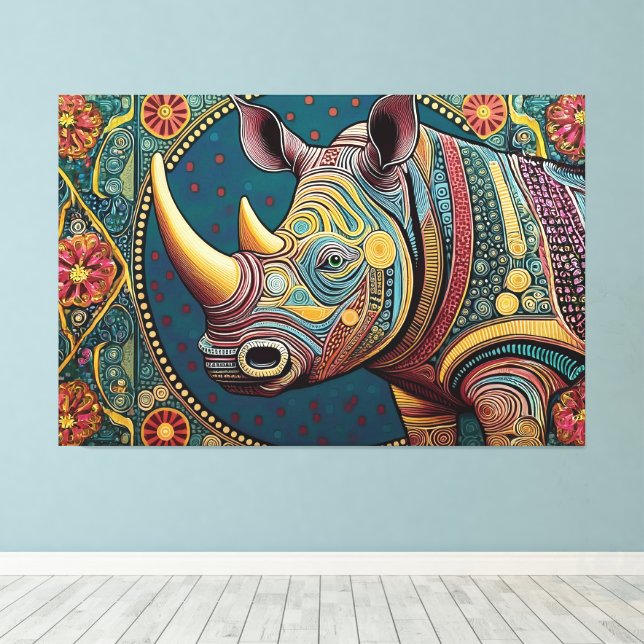 Abstract art canvas print  (Insitu(Wood Floor))