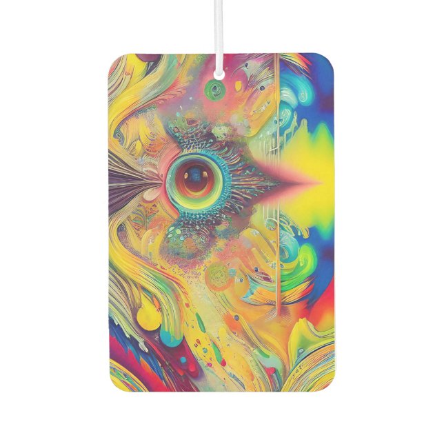 abstract art car air freshener (Front)