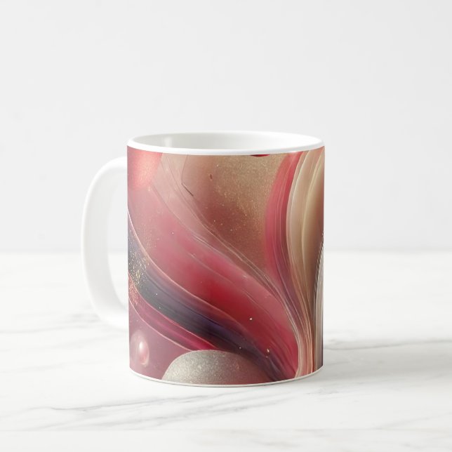 Abstract Art Ceramic Mug (Front Left)