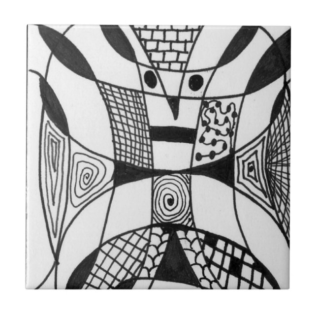 Abstract Art Ceramic Tile (Front)