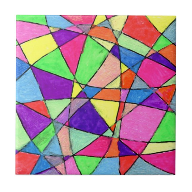Abstract Art Ceramic Tile (Front)
