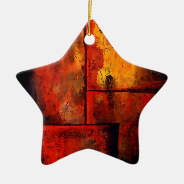 Abstract Art Ceramic Tree Decoration (Front)