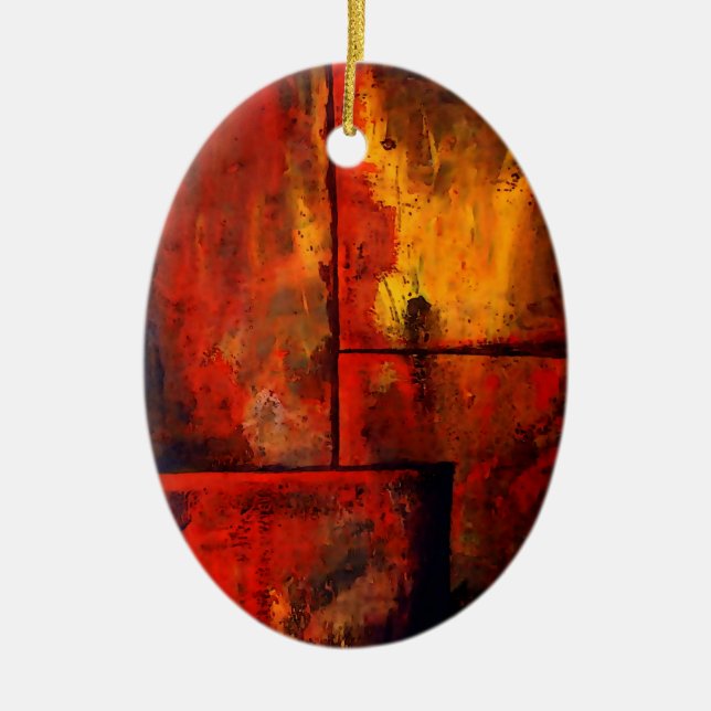 Abstract Art Ceramic Tree Decoration (Front)