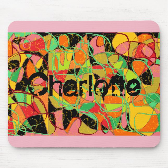 abstract art Charlotte from Orphan Black tvshow Mouse Mat (Front)