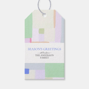 Abstract Art Christmas Holiday Greeting Gift Tag