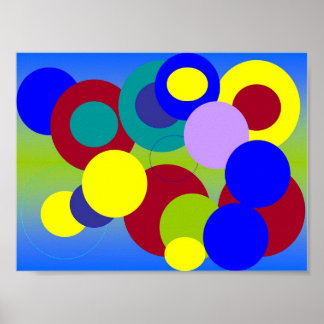 Abstract Art - Circles Amongst Clouds Poster