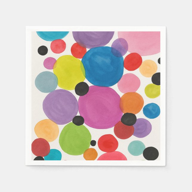Abstract Art Circles  Napkin (Front)