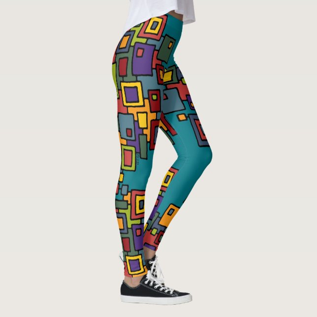 Abstract ART - CITY MAPS II Leggings (Right)