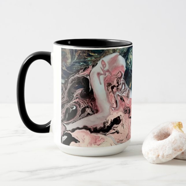 Abstract Art Coffee Mug (With Donut)