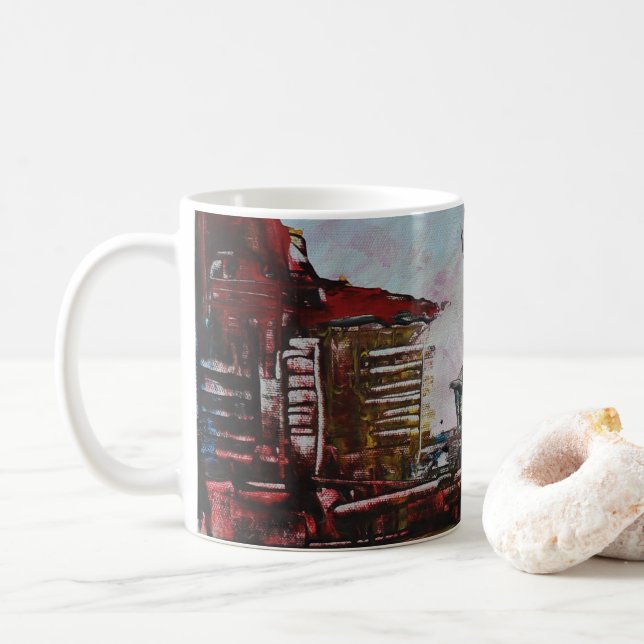 Abstract Art  Coffee Mug (With Donut)