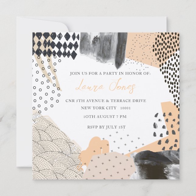 Abstract Art Collage Promotional Event Invitation (Front)