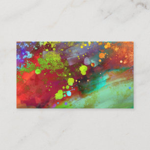 abstract art colourful business card template