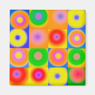 Abstract Art Colourful Happy Magnet
