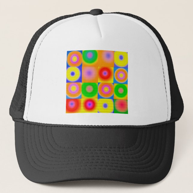 Abstract Art Colourful Happy Trucker Hat (Front)